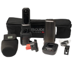 Collection of electronic devices and accessories on a white background with 'iGUIDE' branding.